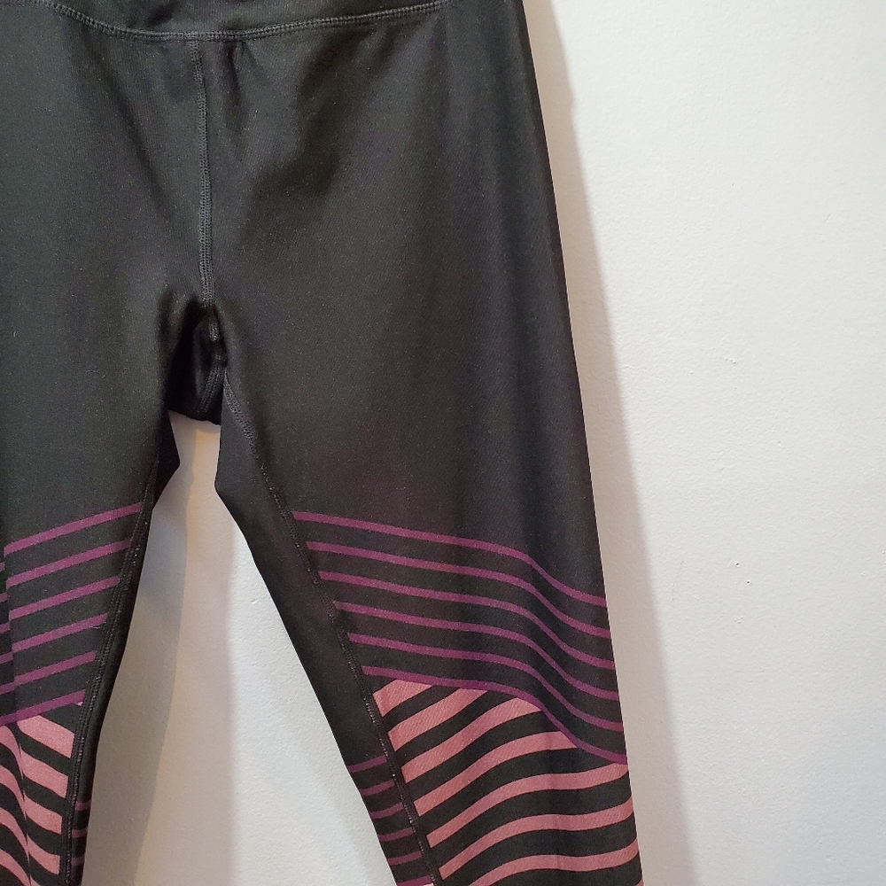 Calvin Klein Pink Striped Performance Leggings - Picture 4 of 8